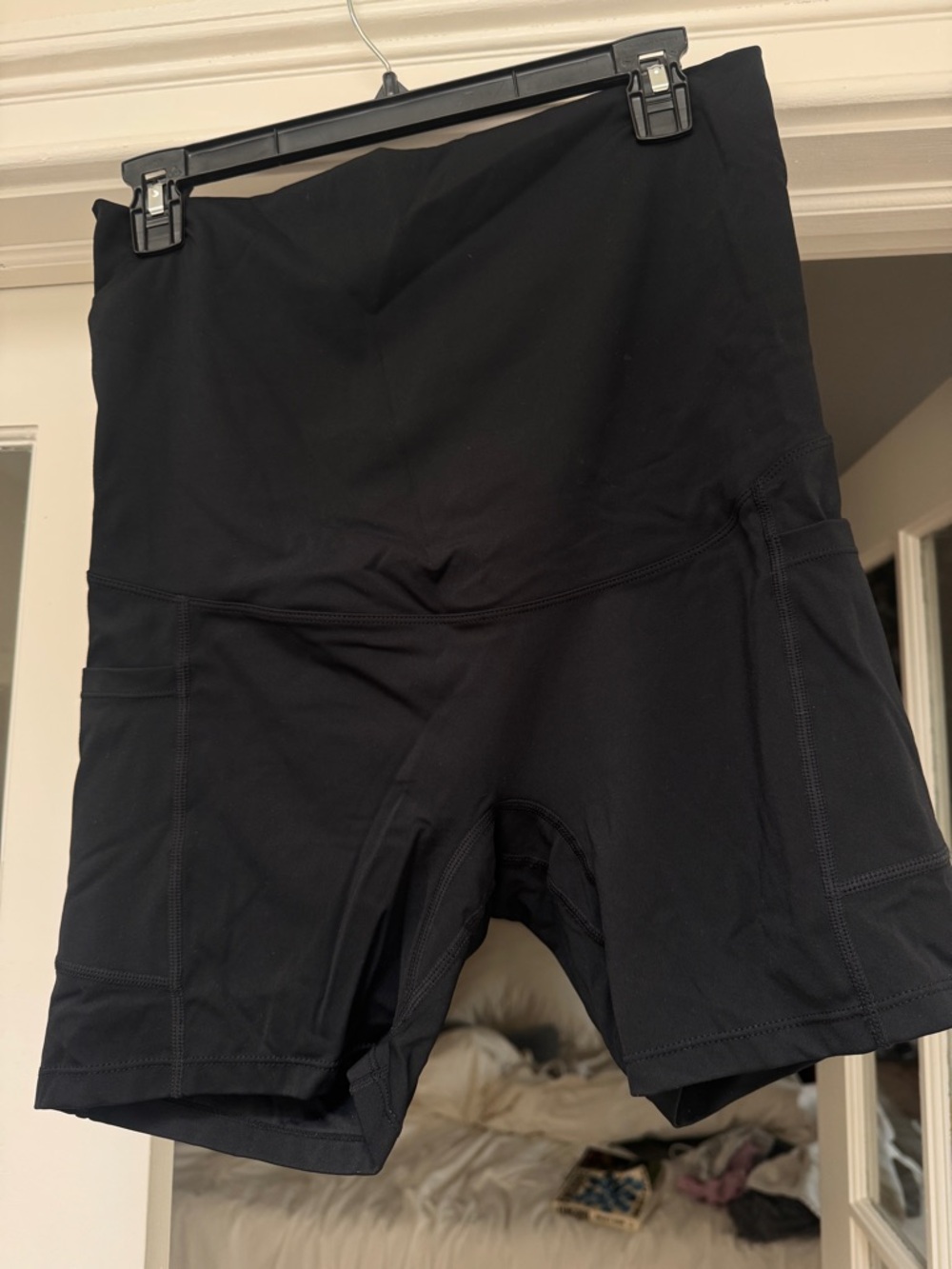 Poshdivah Maternity 5” Bike Shorts - Small - Black - With Pockets - 2 Pairs